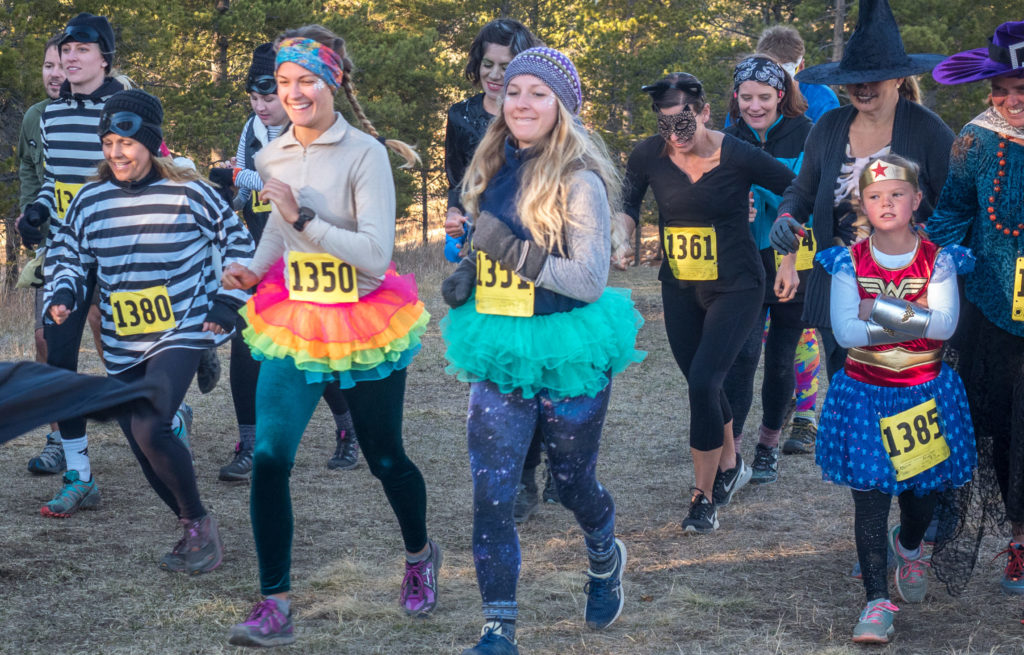 Haunted Hills Race 2018 runners in costume