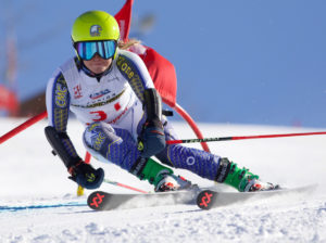 CMc Eagles Ski Team member Mary Kate Hackworthy on course